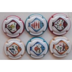 MONJOY JUEGO 6 PLACAS X. 136704 a 136710 (PECES)