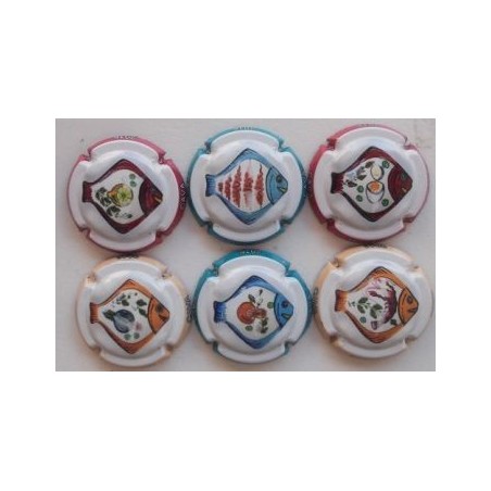 MONJOY JUEGO 6 PLACAS X. 136704 a 136710 (PECES)